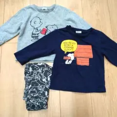 SNOOPY　スヌーピー　3点セット　トレーナー ロンT　パンツ　80