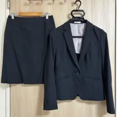 P.S.FA ダークグレー ストライプ スカートスーツ