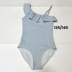 H&M ストライプフリルワンピース水着　135/140
