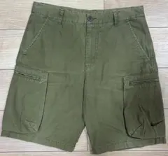 NIKE カーゴショーツ オリーブ リップストップMショートパンツグリーン　古着のサムネイル
