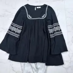 未使用品 イエナ取扱 SWiLDENS刺繍エンブロイダリー ギャザーブラウス 