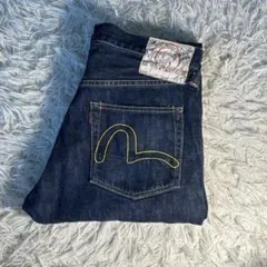 レア　エヴィス　ジーンズ　W34 S500 　EVISU 濃紺　カモメ　刺繍