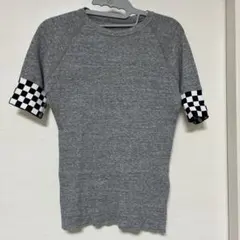 uniform experiment チェック袖 Tシャツ