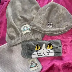 仕事猫　サウナハット ヘアバンド セットのサムネイル