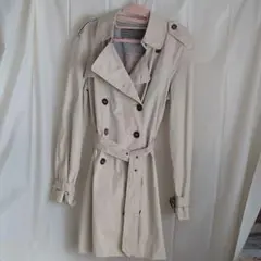 トレンチコート　ZARA BASIC　ザラ　ベーシック　レディース　ベージュ