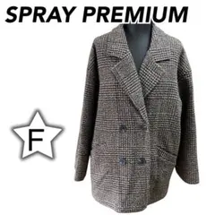 SPRAY PREMIUM ピーコート チェスターコート グレンチェック レトロ