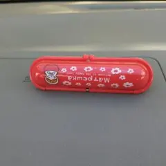 赤い印鑑ケース 花柄デザイン