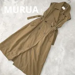 ムルーア Murua トレンチワンピース トレンチベスト ベージュ ノースリーブ