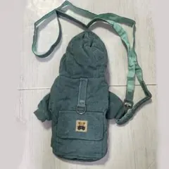 ペット 防寒着 犬服 冬用服 犬用リード付き ポケット付きパーカー Sサイズ