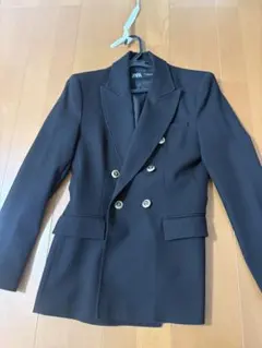 ZARA ブラック ダブルブレストジャケット EUR S