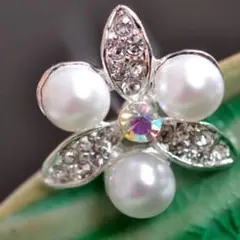 【ゴージャズ仕様】大人可愛いヘアピン パール&ストーン　二次会