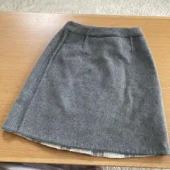 グレー チェック柄 タイトスカート