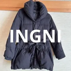 INGNI ブラックフード付きダウンジャケット
