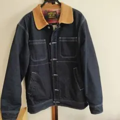 KARAKUコーデュロイ襟付きデニムジャケット