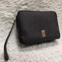 希少モデル✨️ ダンヒル セカンドバッグ シルバーロゴ金具 ハンドストラップ付き