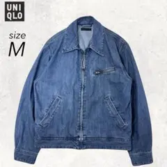【美品】ユニクロ デニムジップアップブルゾン ブルー M 2025年製