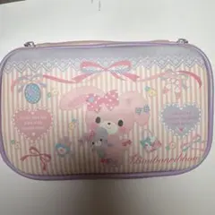 3DS LL ポーチ　ハードカバー ケース 保護ケース ぼんぼんりぼん