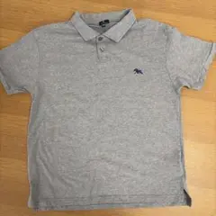 POLOCHAMPS ワンポイント刺繍 半袖 ポロシャツ グレー　160cm
