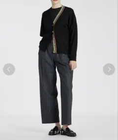 ポールスミス ウィメンズ シグネチャーストライプポイント ニットカーディガン 黒