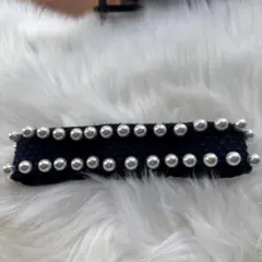 ネイビー パール装飾 ネックレス