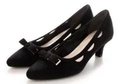 Jelly Beans メタルリボンブラックヒール ふわさら セレモニー