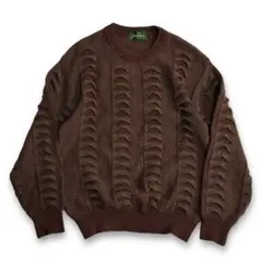 値下げ 希少【VINTAGE】90s~ 立体 レトロビンテージニット オールド