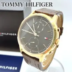 TOMMY HILFIGER メンズ 腕時計 ゴールド ブラウン 箱、説明書付きのサムネイル