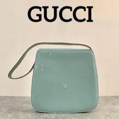 【GUCCI オールドグッチ ミニショルダーバッグ 水色 イタリア製】のサムネイル