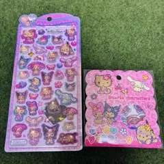 Sanrio サンリオ　日焼けキティ　うるちゅるシール　おはじきシール　2点