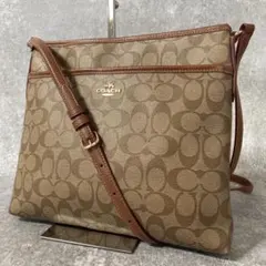 美品　コーチ　coach ショルダーバッグ　クロスボディ　PVCレザー　ブラウン