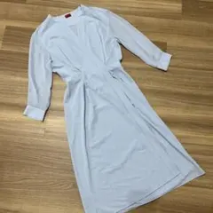 水色　シャツワンピース　36