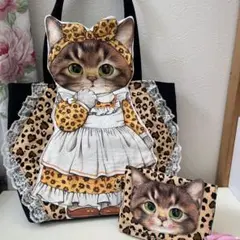 い*ろ様 コヤンイサムチョン　トートバッグ　　新柄BIGサンダー　豹柄　ポーチ付