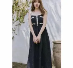 Herlipto Verona Tweed Long Dress Sサイズ Verona Tweed Long Dress