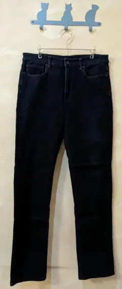 UNIQLO ヒートテック裏起毛ストレートデニムパンツ濃紺30インチ ストレッチ