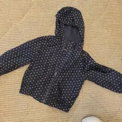 GapKids ネイビー ドット柄 パーカー XS