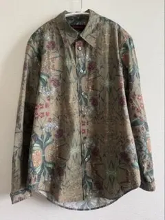 美品CABaN ボタニカルプリントシャツ 長袖 クロップド丈