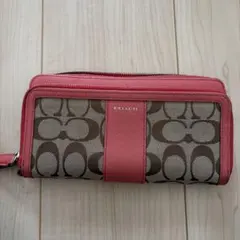 COACH 長財布 シグネチャー ピンクのサムネイル