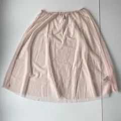 H&M DIVIDED チュールスカート ピンク S フレア シアー　レイヤードのサムネイル