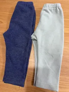 【美品】ユニクロ　フリースレギンス　2枚セット　80