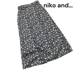 ニコアンド　花柄　ロングスカート　ウエストゴム