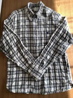 COGER チェック柄 長袖シャツ L Lベージュ系