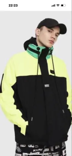 ディーゼル ジップアップブルゾン メンズ 反射材装飾　ナイロン　フード