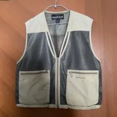 mont-bell メッシュベスト XL ベージュ/グレー