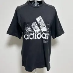 adidas アディダス メンズ ロゴT 半袖Tシャツ ブラック 黒 綿S