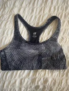 H&M スポーツブラ ブラックホワイト XSのサムネイル