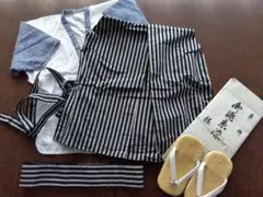 七五三 男児 袴 黒白ストライプ