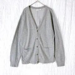 3911 UNIQLO Ｖネックカーディガン　トレーナー素材　薄手　メンズ　M