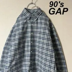 古着 90's オールド GAP チェック シャツ BDシャツ