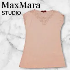 最終価格 MaxMara STUDIO ノースリーブニット デコルテ透かし編 Mのサムネイル