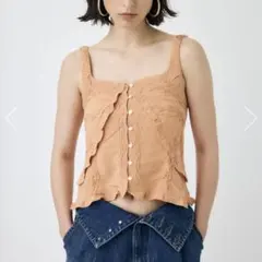 【最終値下げ】moussy BUTTON UP SMOCKING キャミのサムネイル